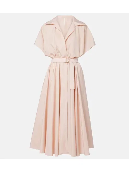 Obleka midi obleka Norma Kamali nad koleni roza