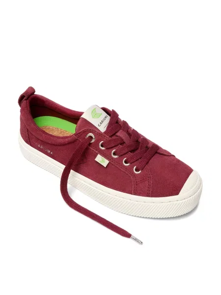 Trampki skórzane Cariuma OCA Suede Cabernet czerwone