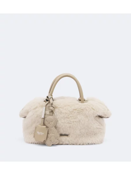 Ursuleț de pluș top Max Mara din piele bej