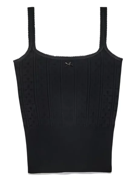 Top Jw Anderson cu funde ajurat negru