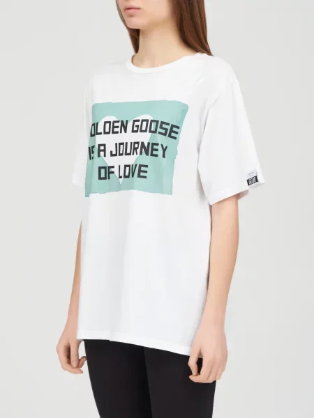 Футболка Golden Goose Deluxe Brand біла