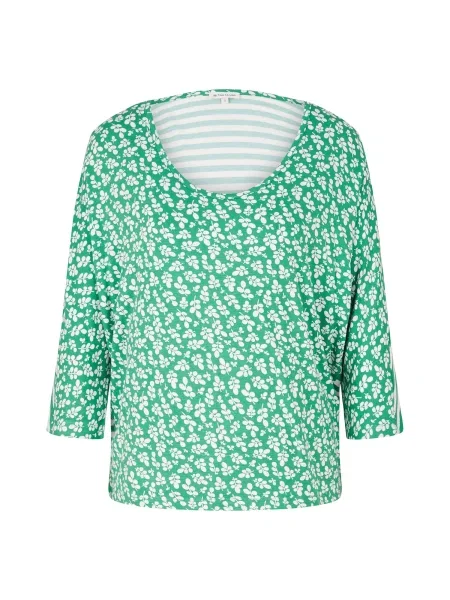 TOM TAILOR Tricou verde alb