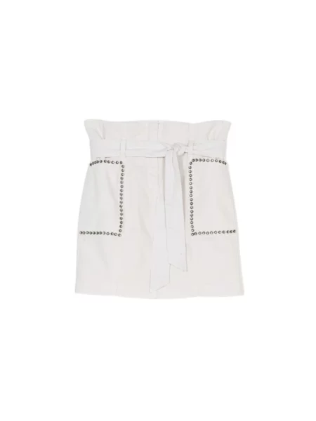 Spódnica Twinset z wysoką talią z ćwiekami beżowa