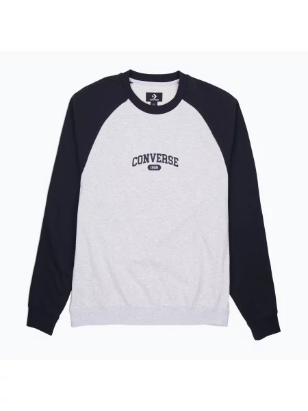 Bluza Converse Retro Chuck Raglan Crew light retro grey heather/bla szara