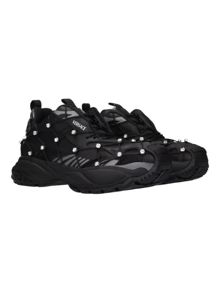 Sneakersy Versace skórzane czarne