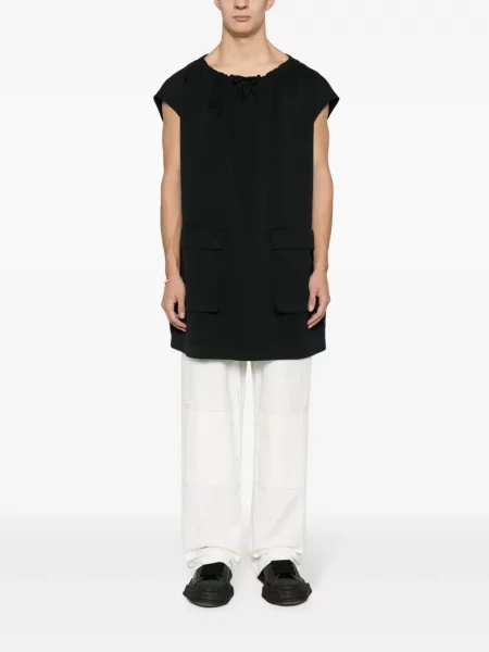 Kalhoty Mm6 Maison Margiela s výšivkou bílé