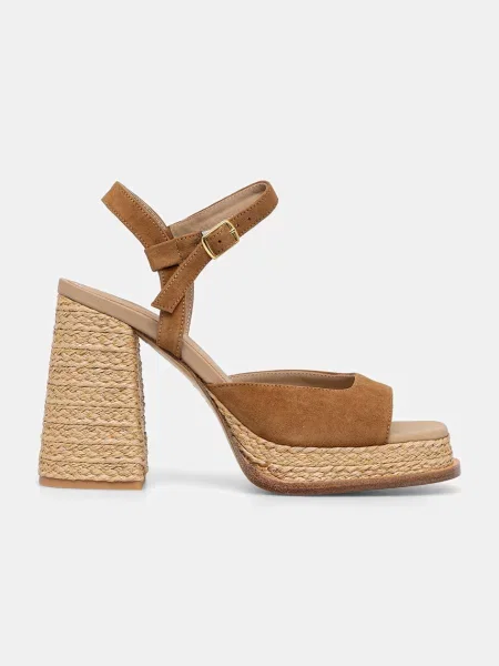 Замшевые босоножки Souliers Martinez