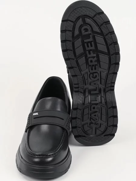Кожаные мокасины Karl Lagerfeld черные