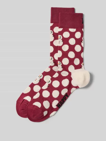 Skarpety Happy Socks w grochy czerwone