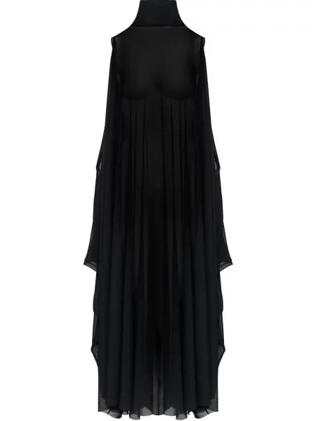 Rochie maxi Mm6 Maison Margiela transparente de costum negru
