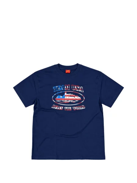 Tricou Corteiz cu imagine albastru