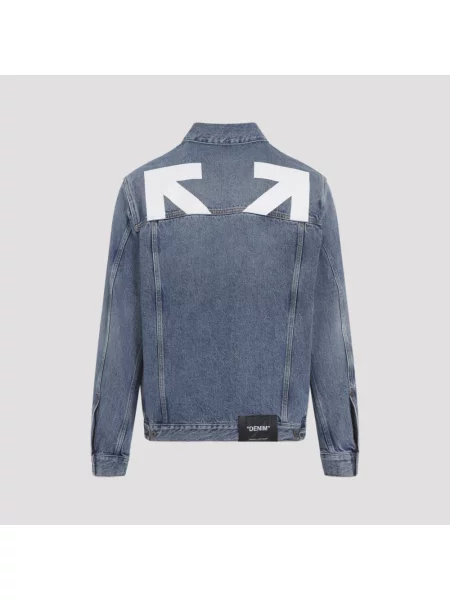 Kurtka jeansowa Off-white z logo biała