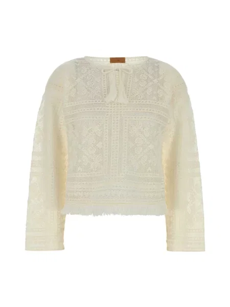 Bluzka Alanui koronkowa biała