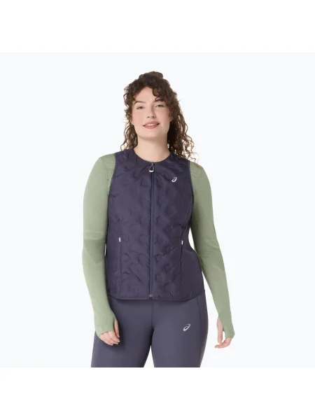 Bezrękawnik do biegania ASICS Nagino Run Padded Gilet indigo fog szara