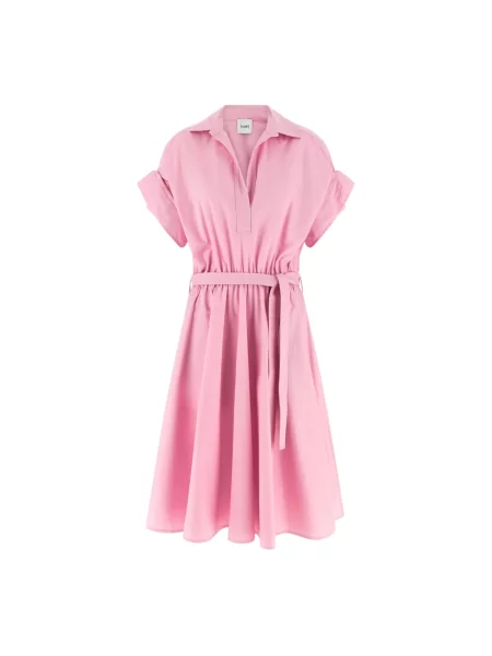 Sukienka midi Nude do kolan różowa