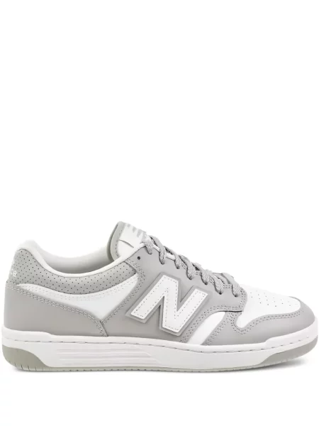 Semišové pantofle New Balance šedé
