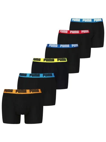 PUMA Boxeri Everyday azuriu / galben / portocaliu negru
