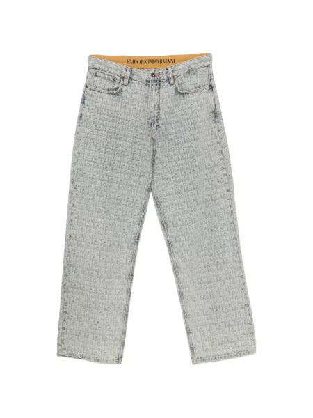 Blugi drepți Emporio Armani albastru