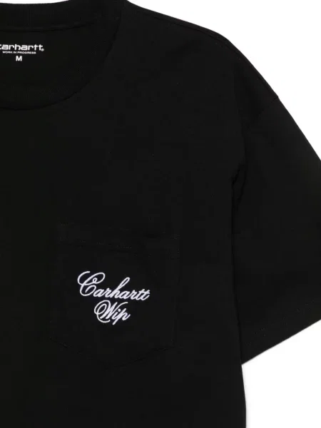 Тениска Carhartt Wip бродирана черно