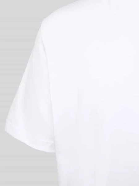 T-shirt z prążkowanym dekoltem w serek w Zestaw 2 szt. Schiesser biała