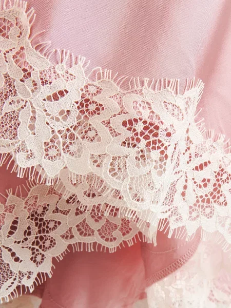 Reserved Спідниця з мереживом рожевий