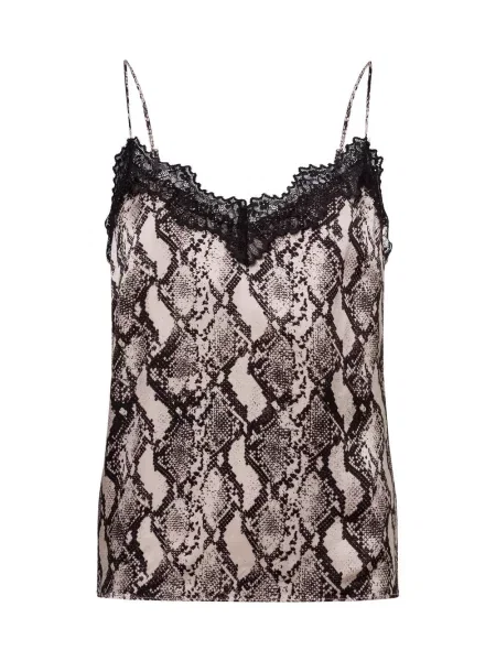 Nümph Bluzka Nuvictoria Kobiety beżowy|czarny wzorzysty 34 czarna