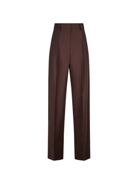 Pantaloni Forte_forte plisate maro