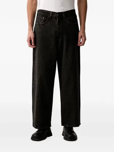 Pantaloni scurți din denim Levi's® din dantelă zdrențuiți cu talie înaltă albastru