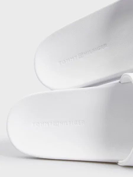 Шлепанцы Tommy Hilfiger с вышивкой белые