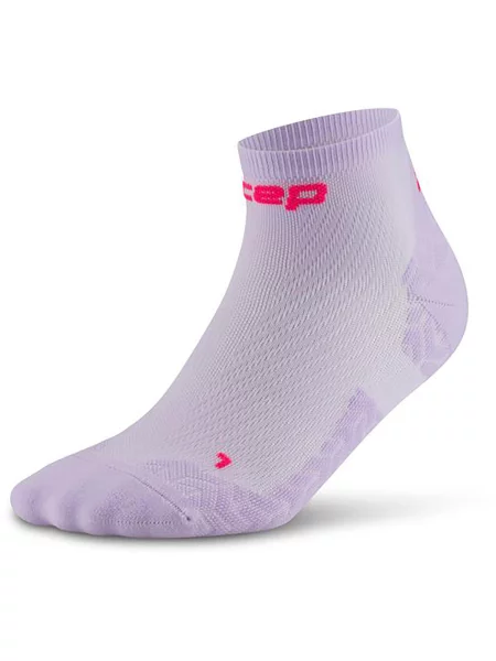Skarpety kompresyjne sportowe za kostkę low cut Core Run Ultralight CEP różowe