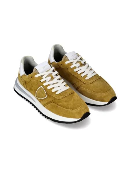 Buty do biegania Philippe Model zamszowe do biegania żółte
