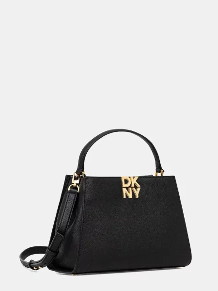 Шкіряна сумочка Dkny FOSTER чорний