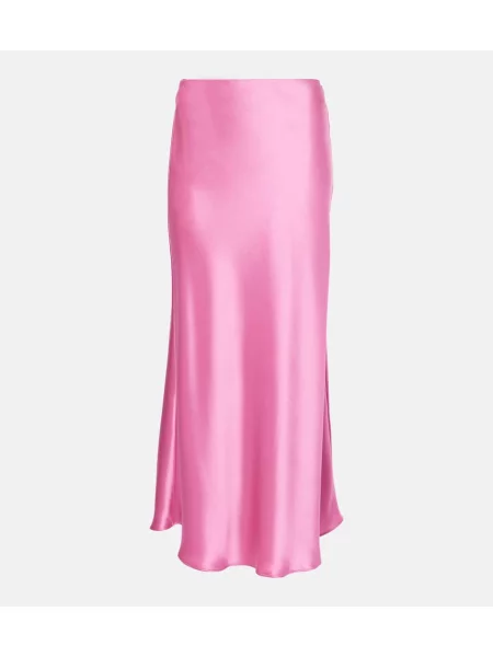 Spódnica midi Galvan do kolan różowa