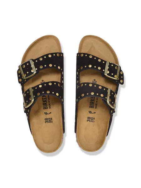 Замшевые шлепанцы Birkenstock черные