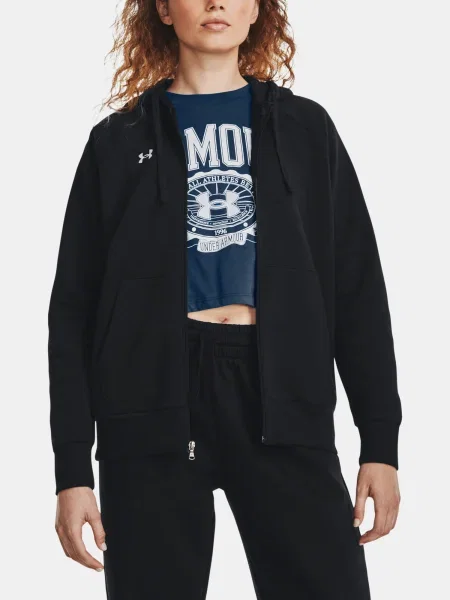 Hoodie Under Armour iz flisa črna