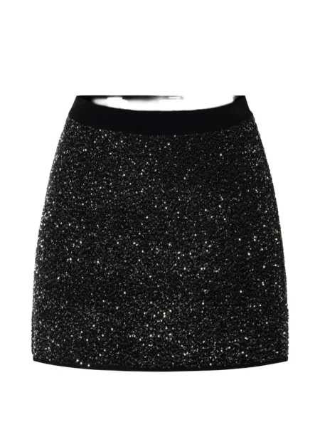 Fustă Elisabetta Franchi cu paiete tricotate negru