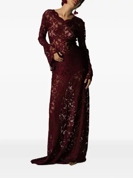 Lung rochie maxi Miau By Clara Rotescu roșu