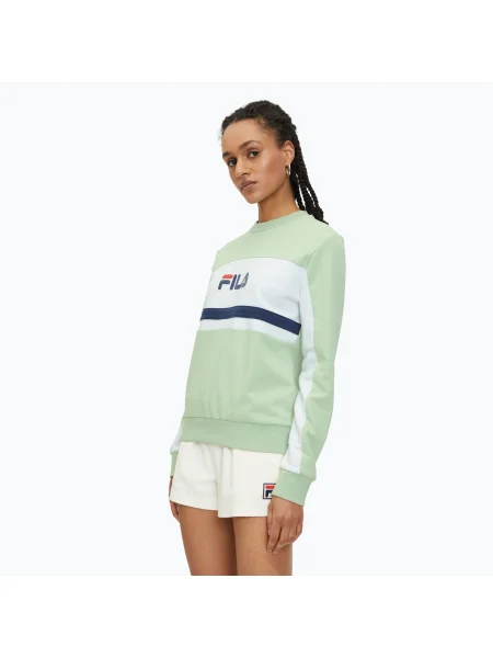 FILA дамски суитшърт Lishui smoke green/bright white бяло