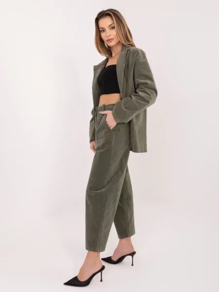 Кадифени панталон Rue Paris черно