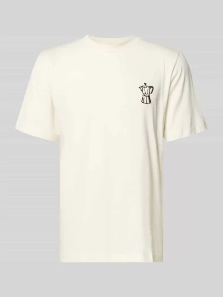 T-shirt z czystej bawełny o kroju regular fit model HASPEN' Selected Homme biała