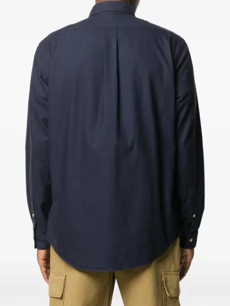Λινό ριγέ polo Polo Ralph Lauren με κέντημα πράσινο