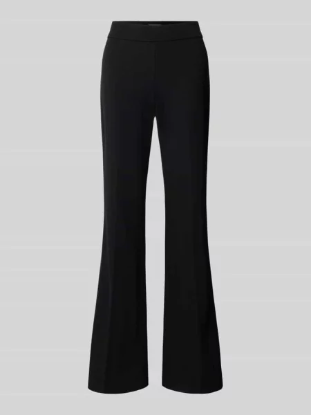 Spodnie rozszerzane o kroju regular fit z mieszanki model NANOU' Seductive czarne