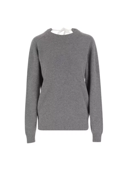 Sweter Carven wiązany szary