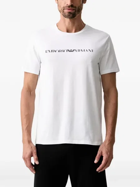 Tricou Emporio Armani cu imagine alb