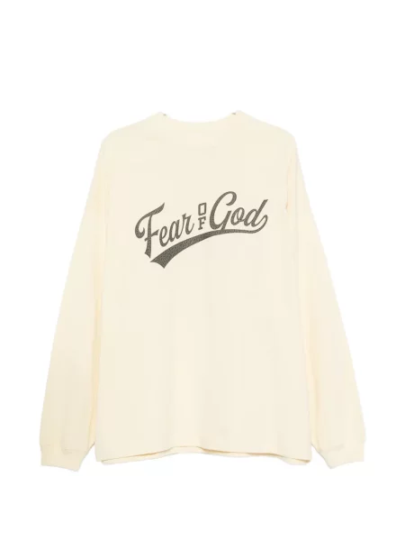 Lung tricou Fear Of God Essentials cu imagine