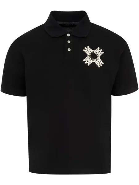 Tricou polo Amiri cu broderie negru
