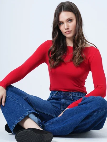 Trend Alaçatı Stili Tricou roșu