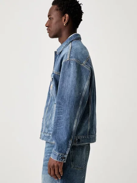 Carhartt WIP Helston κοντό μπουφάν ντένιμ Ανδρικό μπλε