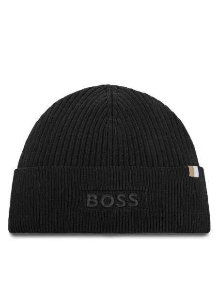 BOSS czapka z zawartością wełny Magico Mężczyźni jednolity ONE SIZE czarny