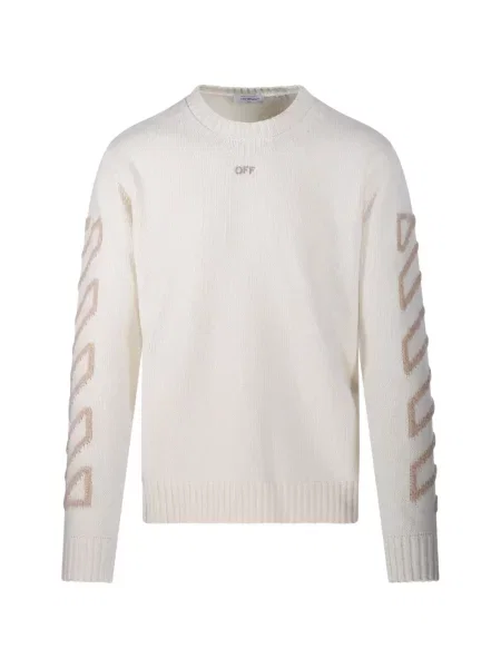 Pulover Off-white alb